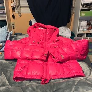 Hollister Bright Pink Puffer Jacket Large